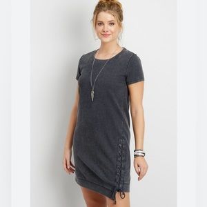 Others Follow Distressed Grey Tshirt Dress - Women’s Medium, Sweatshirt Dress